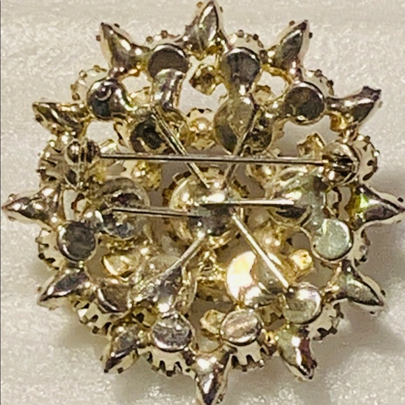 Vintage 50’s AB Rhinestone Brooch - Picture 4 of 5